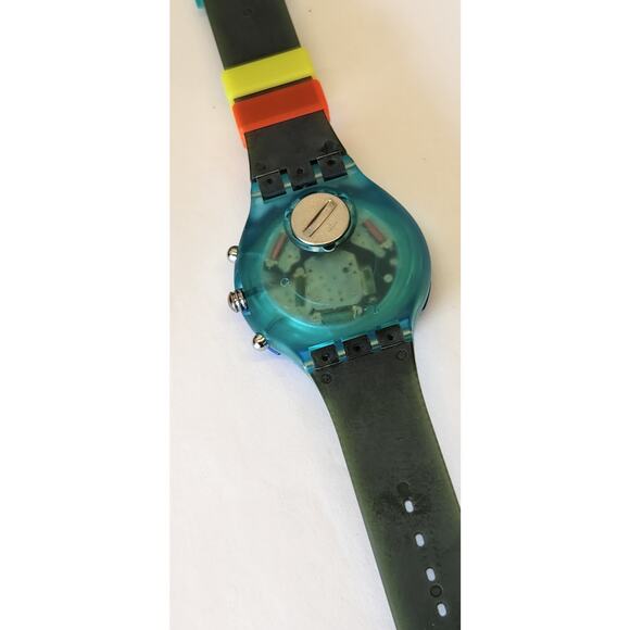 Swatch watch BIG BLUE SBN101 1994 Aquachrono New Old stock - Picture 8 of 10